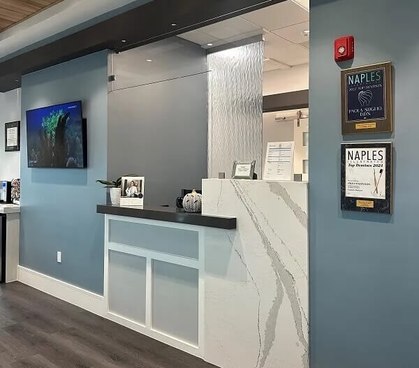 Modern dental office in Naples, Florida at Palm and Pearl Dental